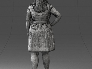 woman in red 1016-3 Model 3D