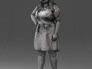 woman in red 1016-3 Model 3D