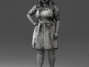 woman in red 1016-3 Model 3D