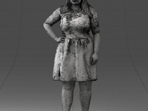 woman in red 1016-3 Model 3D
