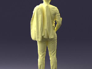 man with jacket posed 1016-4 3D Модель