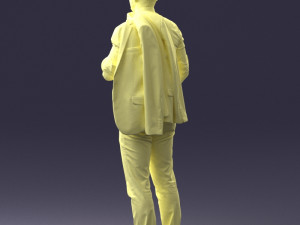 man with jacket posed 1016-4 3D Модель