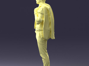 man with jacket posed 1016-4 3D Модель