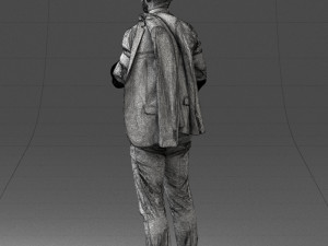 man with jacket posed 1016-4 3D Модель