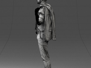 man with jacket posed 1016-4 3D Модель
