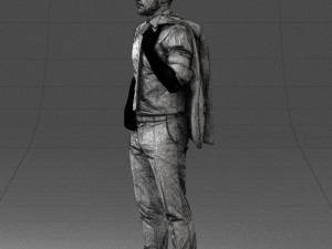 man with jacket posed 1016-4 3D Модель
