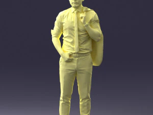 000300 Businessman with Jacket Over Shoulder 1016 3dp 3D Print Model