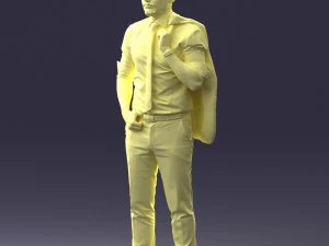 000300 Businessman with Jacket Over Shoulder 1016 3dp 3D Print Model