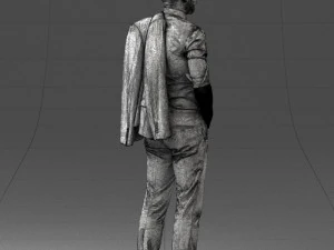 000300 Businessman with Jacket Over Shoulder 1016 3dp 3D Print Model