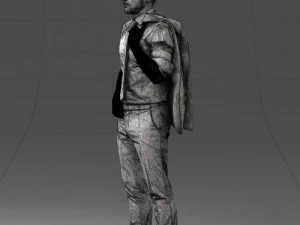 000300 Businessman with Jacket Over Shoulder 1016 3dp 3D Print Model