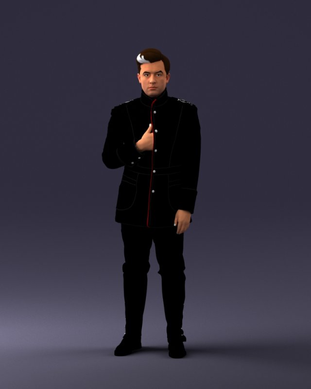 fantasy costume man 0906-1 3d print ready 3D Baskı Modeli .c4d .max .obj .3ds .fbx .stl .blend