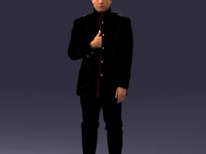 fantezi kostümlü adam 0906-1 3d baskıya hazır 3D Baskı Modeli