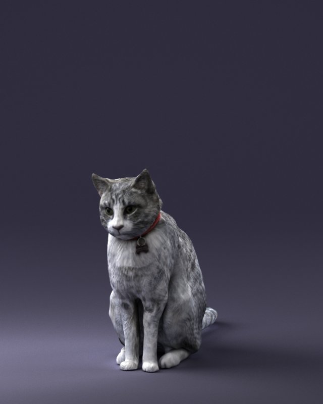 cat 0413 3D Model .c4d .max .obj .3ds .fbx .stl .blend 
