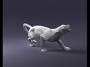 cheetah statue 1121 3d print ready 3D Print Model