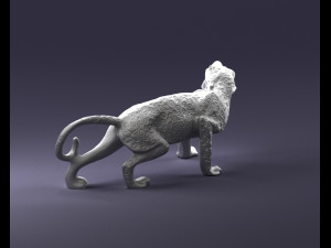 cheetah statue 1121 3d print ready Modelo de Impressão 3D