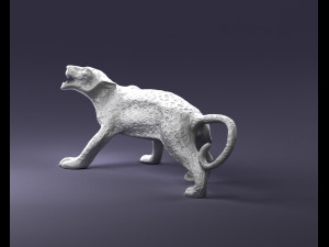 cheetah statue 1121 3d print ready Modelo de Impressão 3D
