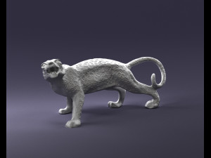 cheetah statue 1121 3d print ready Modelo de Impressão 3D