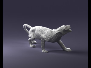 cheetah statue 1121 3d print ready Modelo de Impressão 3D