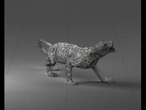 cheetah statue 1121 3d print ready Modelo de Impressão 3D
