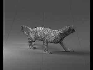 cheetah statue 1121 3d print ready Modelo de Impressão 3D
