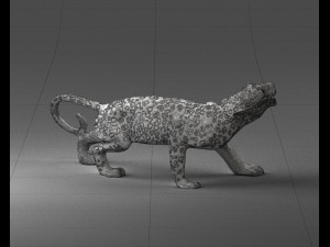 cheetah statue 1121 3d print ready Modelo de Impressão 3D