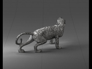 cheetah statue 1121 3d print ready Modelo de Impressão 3D