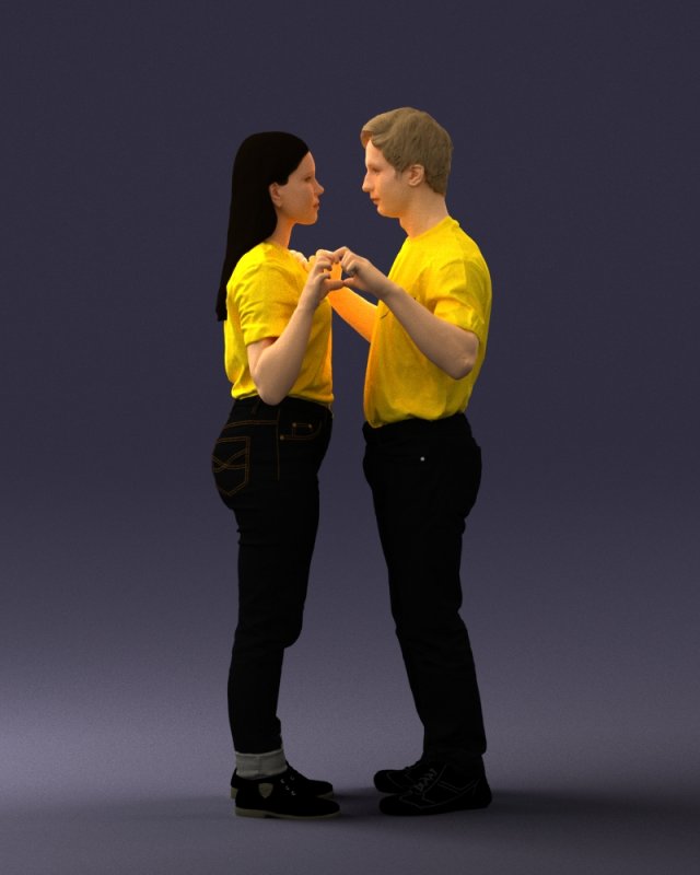 love in yellow 1128 3D Модель .c4d .max .obj .3ds .fbx .stl .blend 