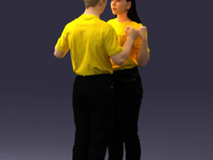 000322 Couple Forming Heart Gesture 1128 3D Model