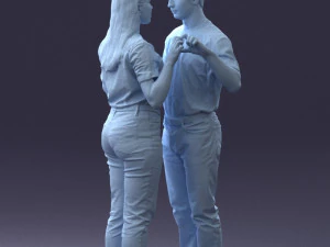 000322 Couple Forming Heart Gesture 1128 3D Model