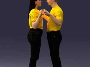 000322 Pareja Formando Gesto De Corazón 1128 3dp Modelo de impresión 3D
