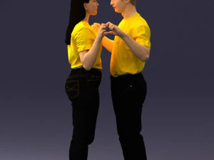000322 Couple Forming Heart Gesture 1128 3dp 3D Print Model
