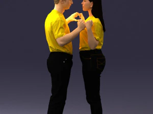 000322 Couple Forming Heart Gesture 1128 3dp 3D Print Model