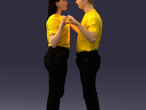 000322 Couple Forming Heart Gesture 1128 3dp 3D Print Model