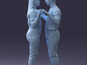 000322 Couple Forming Heart Gesture 1128 3dp 3D Print Model