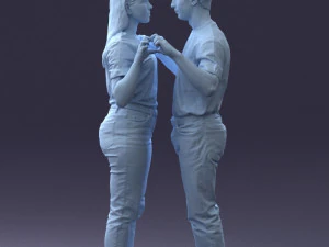 000322 Couple Forming Heart Gesture 1128 3dp 3D Print Model