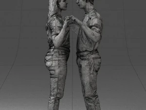 000322 Couple Forming Heart Gesture 1128 3dp 3D Print Model