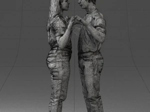 000322 Couple Forming Heart Gesture 1128 3dp 3D Print Model