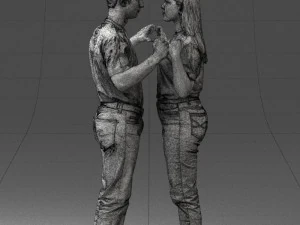 000322 Couple Forming Heart Gesture 1128 3dp 3D Print Model
