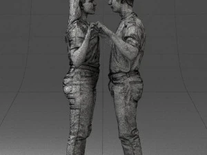 000322 Couple Forming Heart Gesture 1128 3dp 3D Print Model