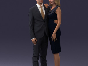 000102 Elegant Couple in Formal Attire 0109 3D Model
