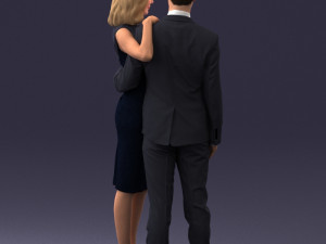 000102 Elegant Couple in Formal Attire 0109 3D Model