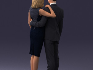 000102 Elegant Couple in Formal Attire 0109 3D Model