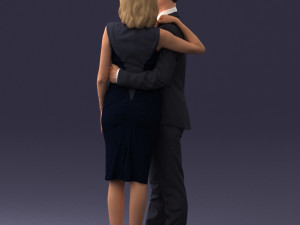 000102 Elegant Couple in Formal Attire 0109 3D Model