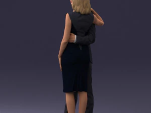 000102 Elegant Couple in Formal Attire 0109 3D Model