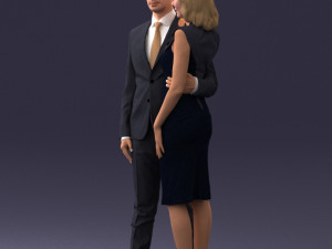 000102 Elegant Couple in Formal Attire 0109 3D Model