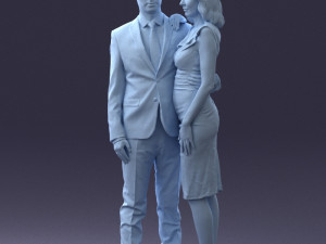 000102 Elegant Couple in Formal Attire 0109 3D Model