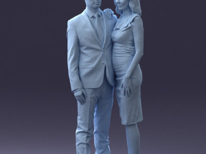 000102 Elegant Couple in Formal Attire 0109 3D Model