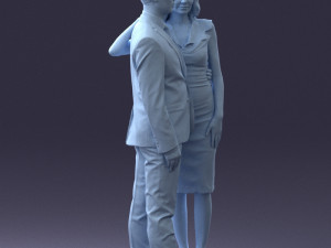 000102 Elegant Couple in Formal Attire 0109 3D Model
