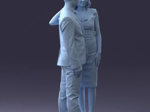 000102 Elegant Couple in Formal Attire 0109 3D Model