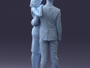 000102 Elegant Couple in Formal Attire 0109 3D Model